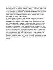 what is a fish|Comparing Short Stories 'Broken Chain And Fish Cheeks'.